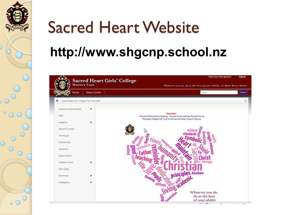 Sacred Heart Website