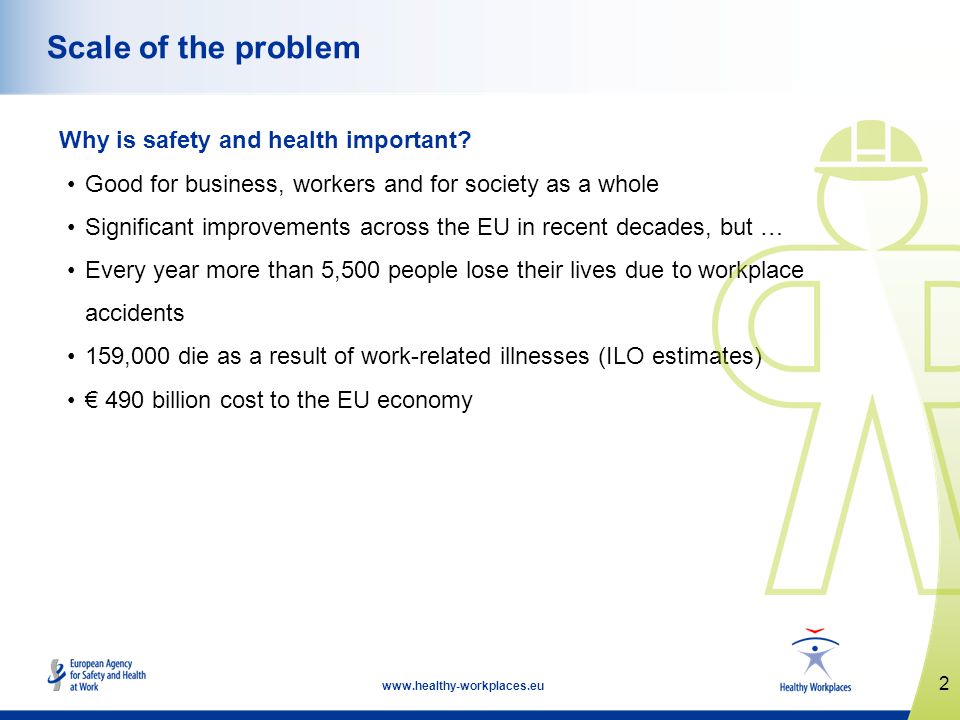 2   Scale of the problem Why is safety and health important.