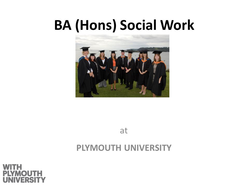 BA (Hons) Social Work at PLYMOUTH UNIVERSITY