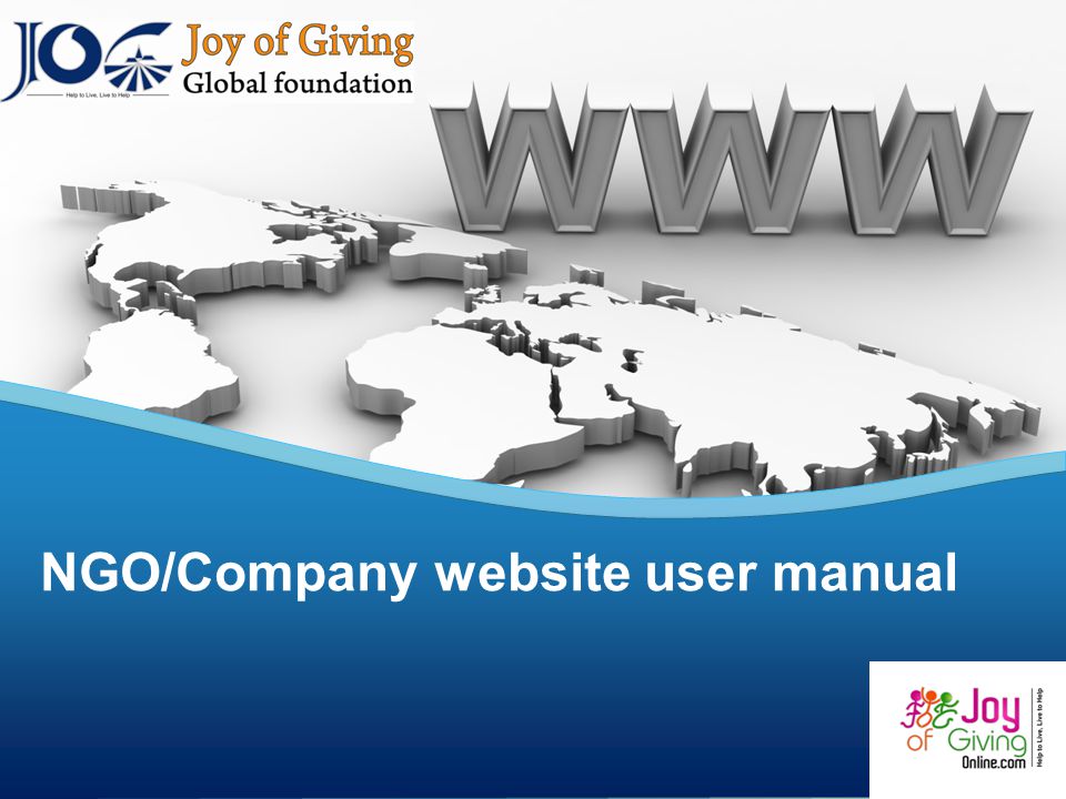 NGO/Company website user manual