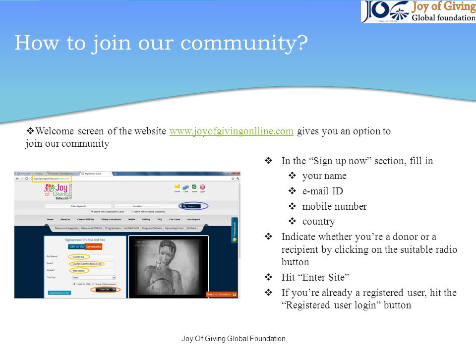 How to join our community.