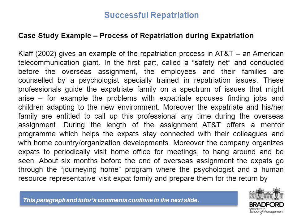 expatriation and repatriation short note steps in repatriation process