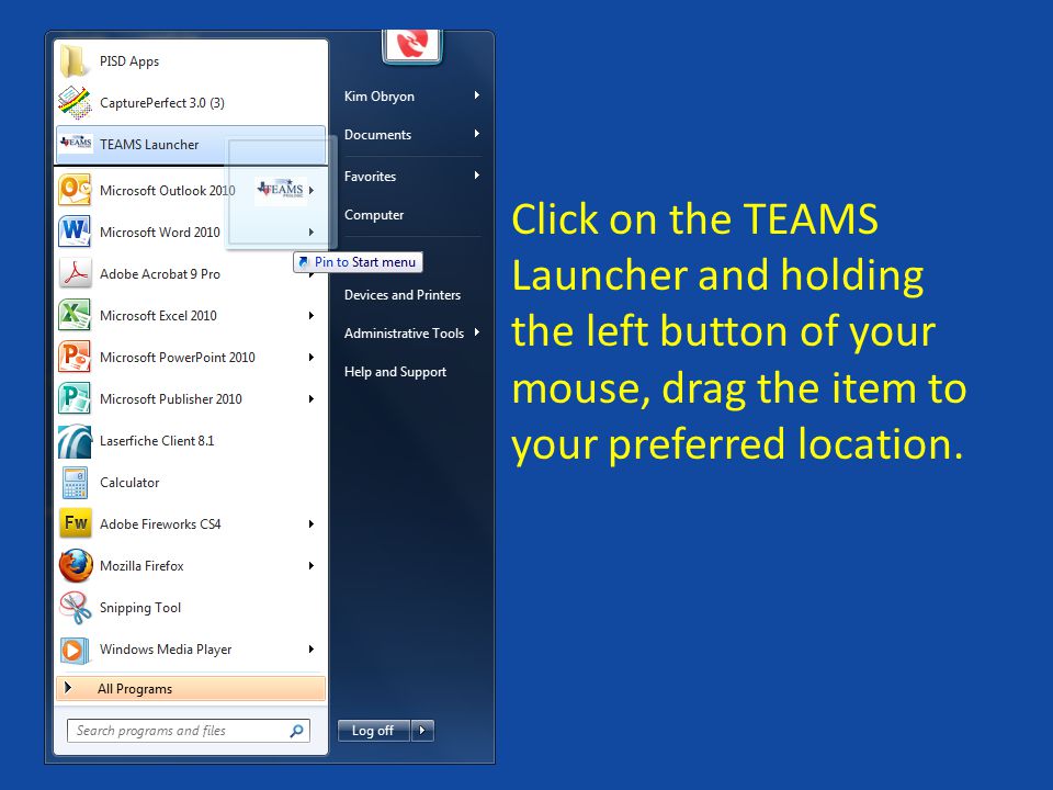 Click on the TEAMS Launcher and holding the left button of your mouse, drag the item to your preferred location.