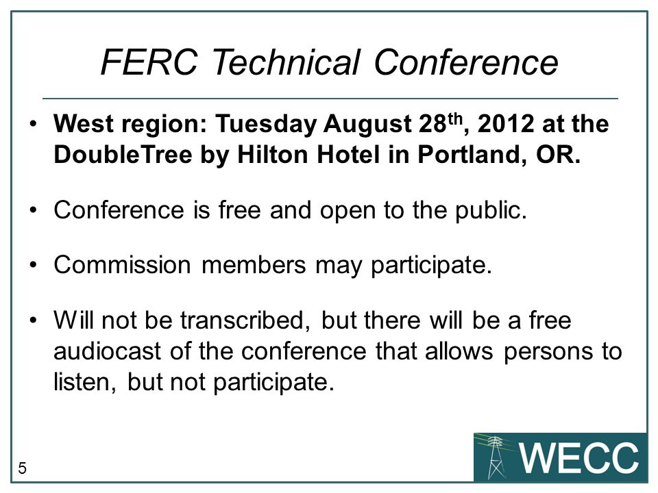 5 West region: Tuesday August 28 th, 2012 at the DoubleTree by Hilton Hotel in Portland, OR.