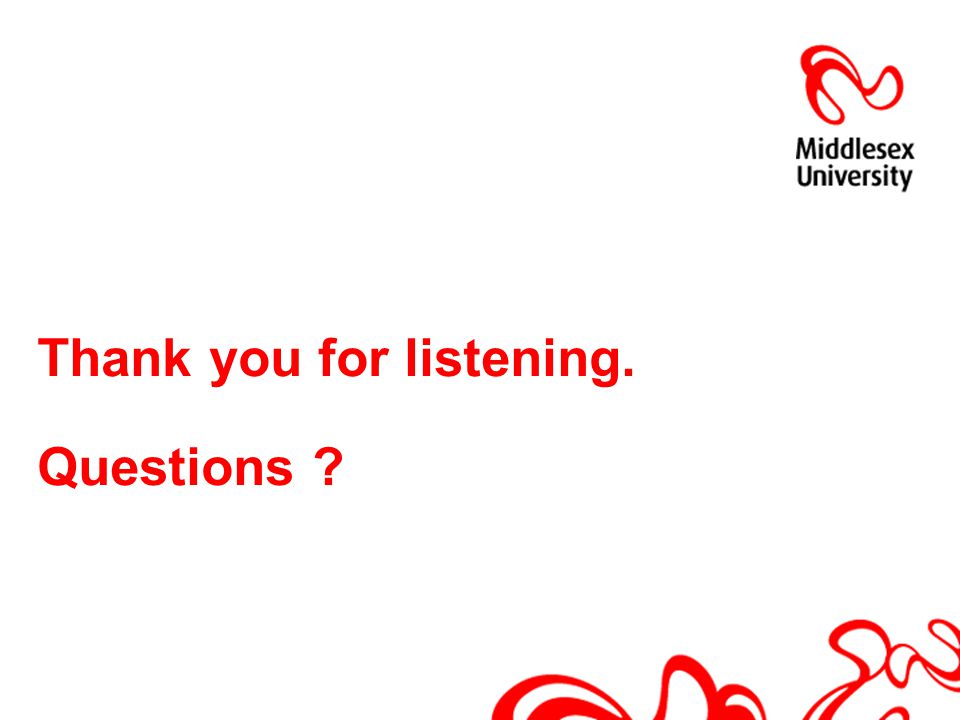 Thank you for listening. Questions