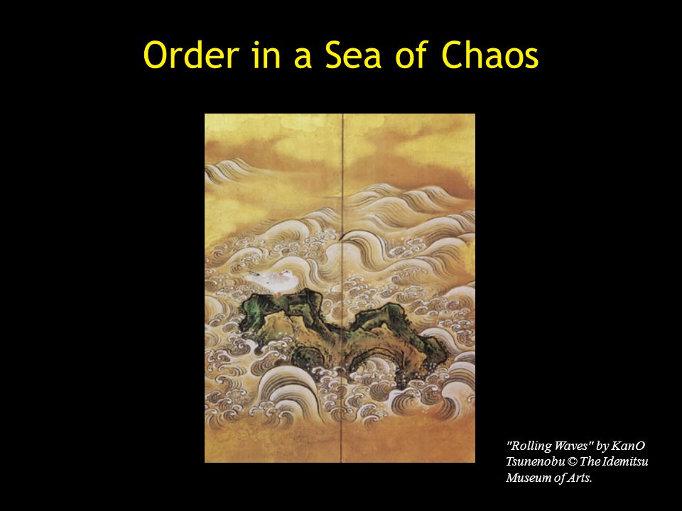 Order in a Sea of Chaos Rolling Waves by KanO Tsunenobu © The Idemitsu Museum of Arts.