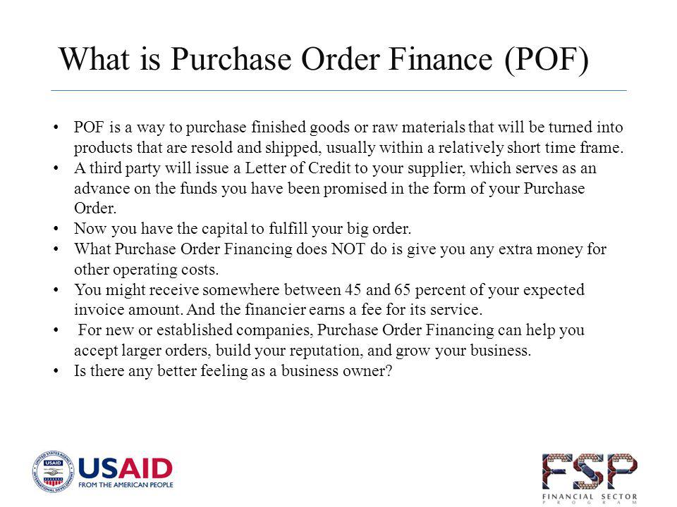 purchase order finance accessing capital for small business what is a purchase order form