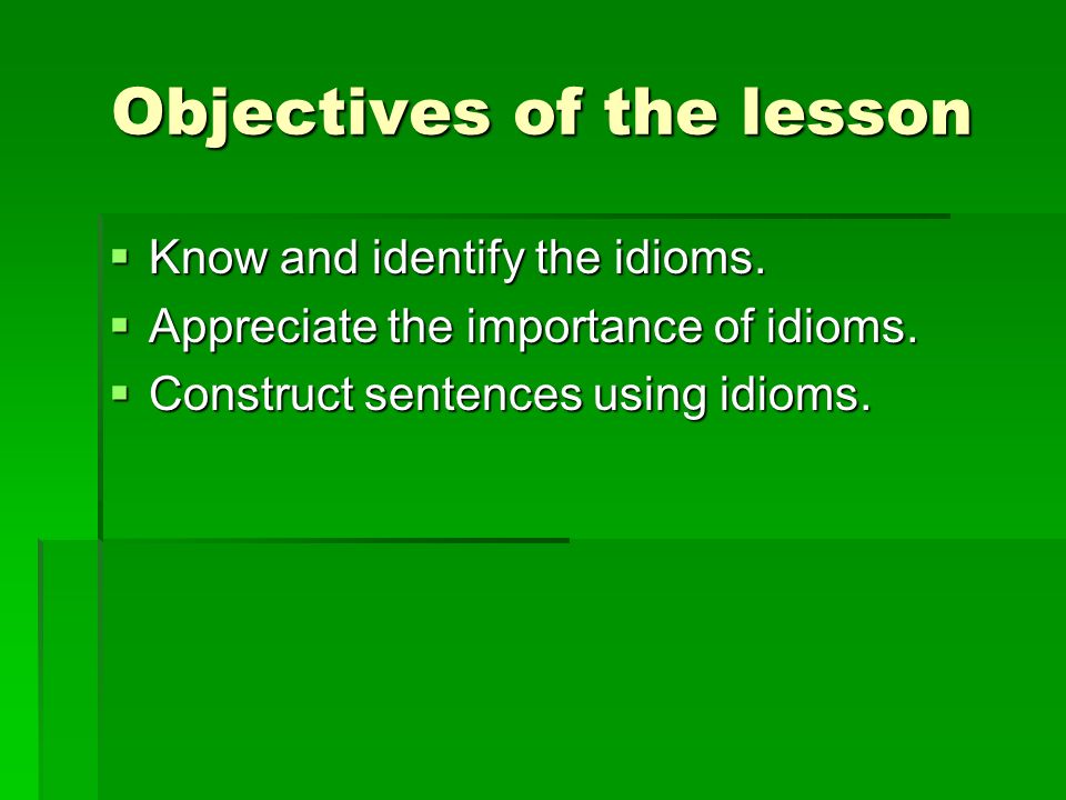 1st and 2nd Grade: Objectives, PDF, Idiom