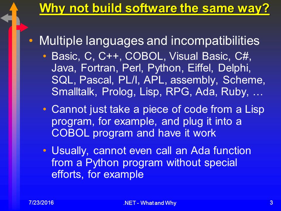 7/23/ NET - What and Why.NET What Is It And Why Use It? - ppt download