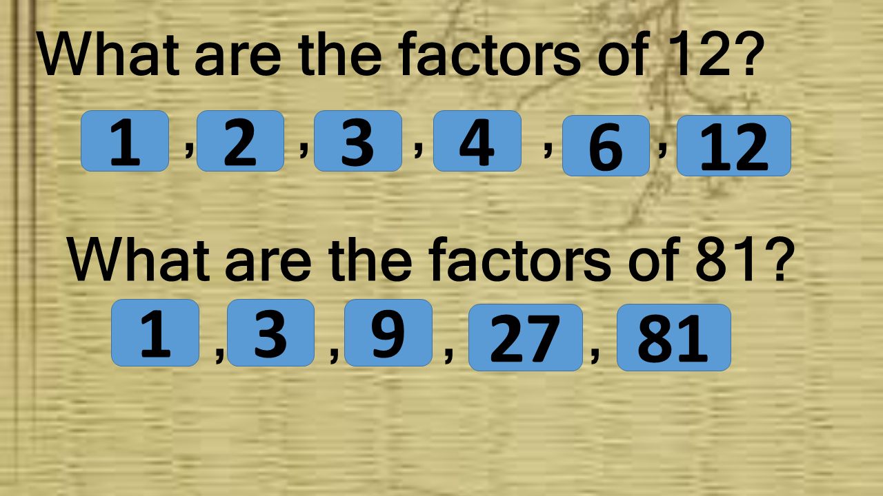 Factors of 12
