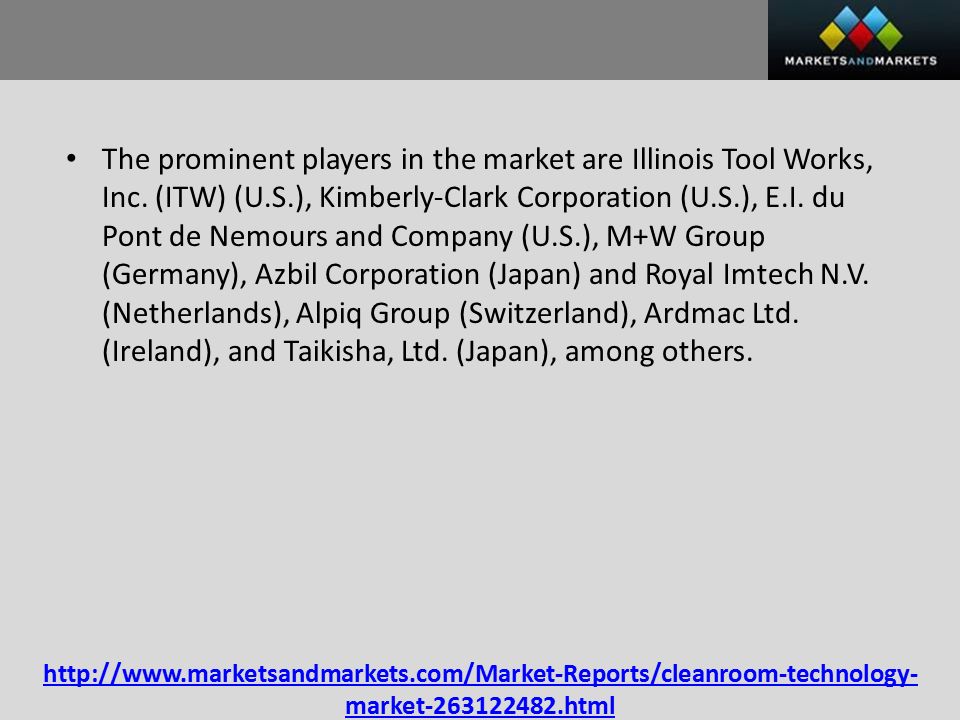 market html The prominent players in the market are Illinois Tool Works, Inc.