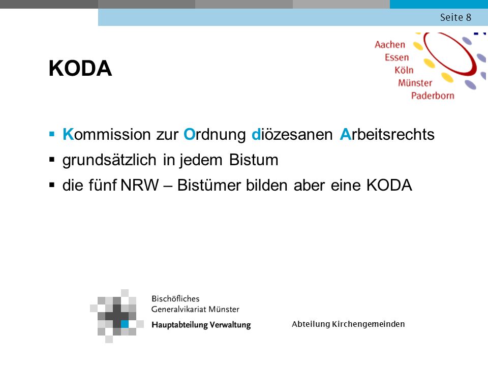 Die Kirche als Arbeitgeber Grundfragen des kirchlichen Arbeitsrechts. - ppt  download