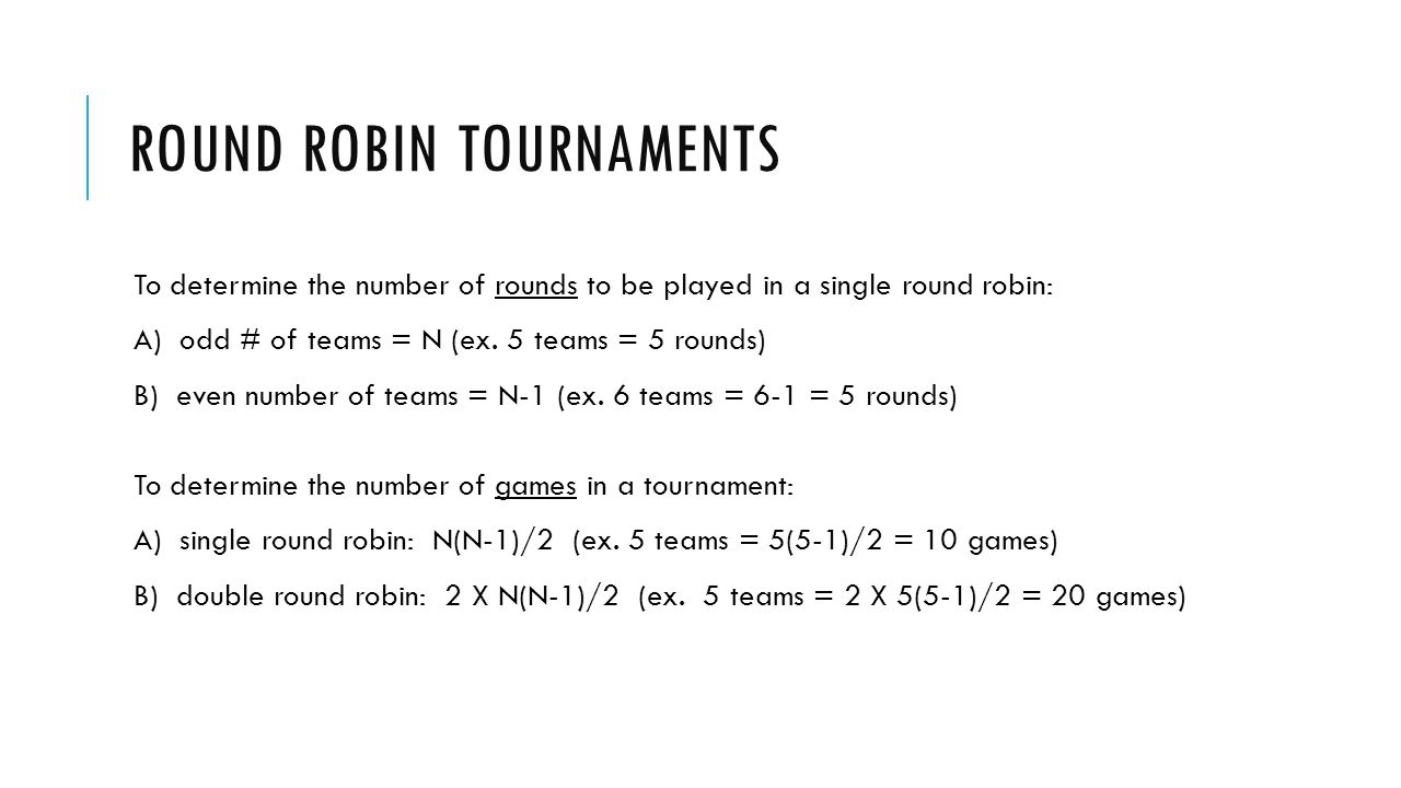 Tournaments And Scheduling Tournaments Terminology Tournament Series Of Games Which Follow A Pattern That Allows Every Player Equal Opportunity To Ppt Download