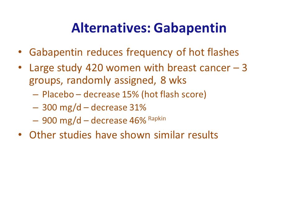 does gabapentin help hot flashes