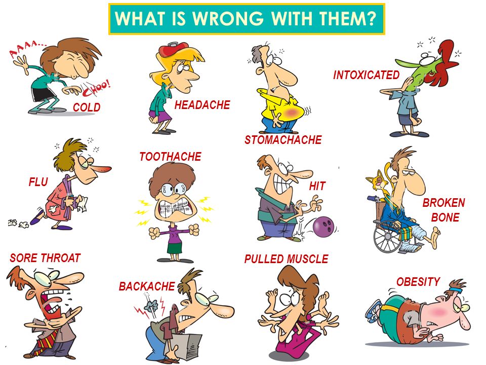 What s wrong with english. Картинка Health problems. Headache toothache stomachache. Toothache headache stomachache sore throat. Illness 9 класс.