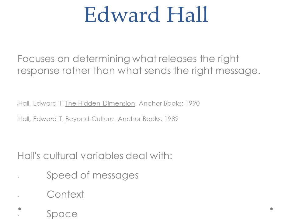 edward hall the hidden dimension