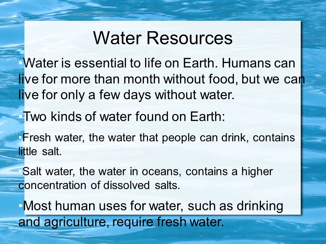 freshwater lakes uses of fresh water