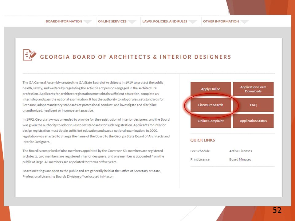 Georgia Architects Registered Interior Designers Law Fire