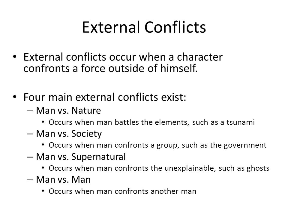 man vs himself conflict examples