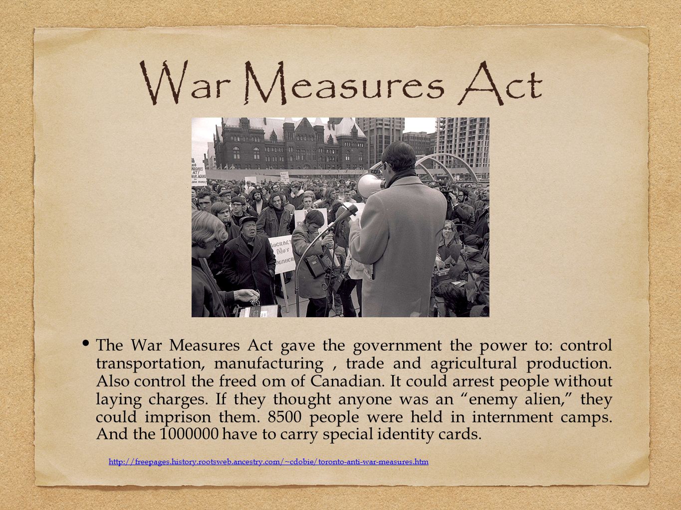 define war measures act