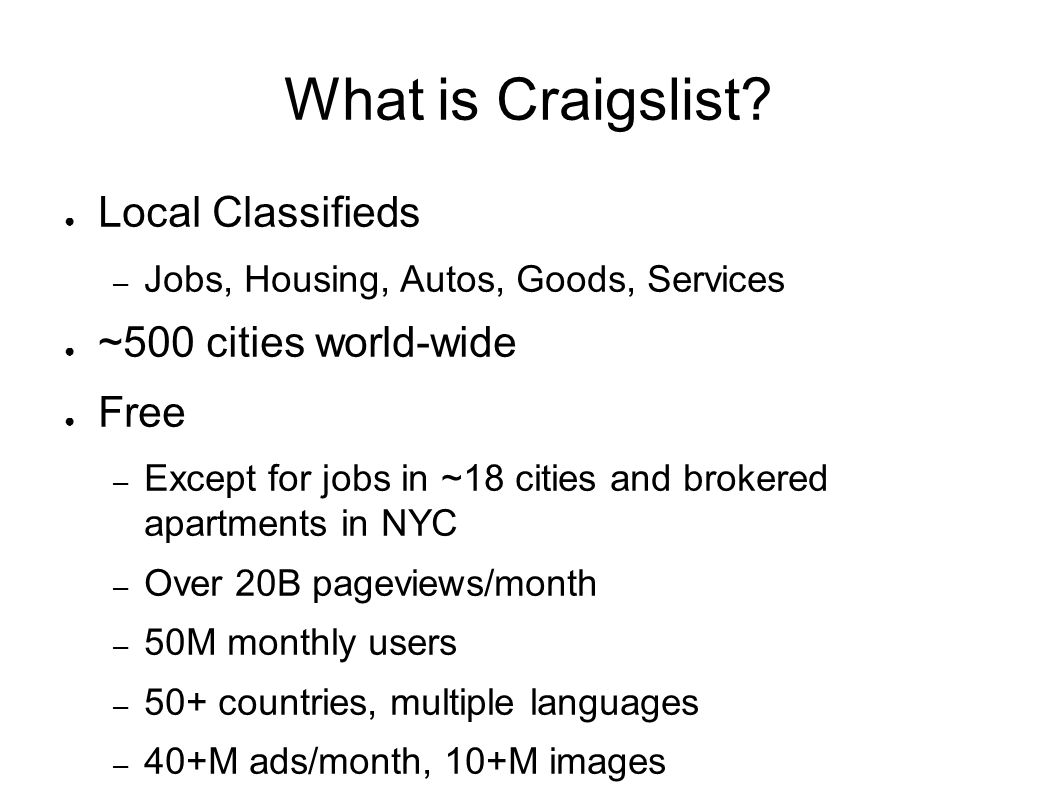 MySQL and Search at Craigslist Jeremy Zawodny - ppt download