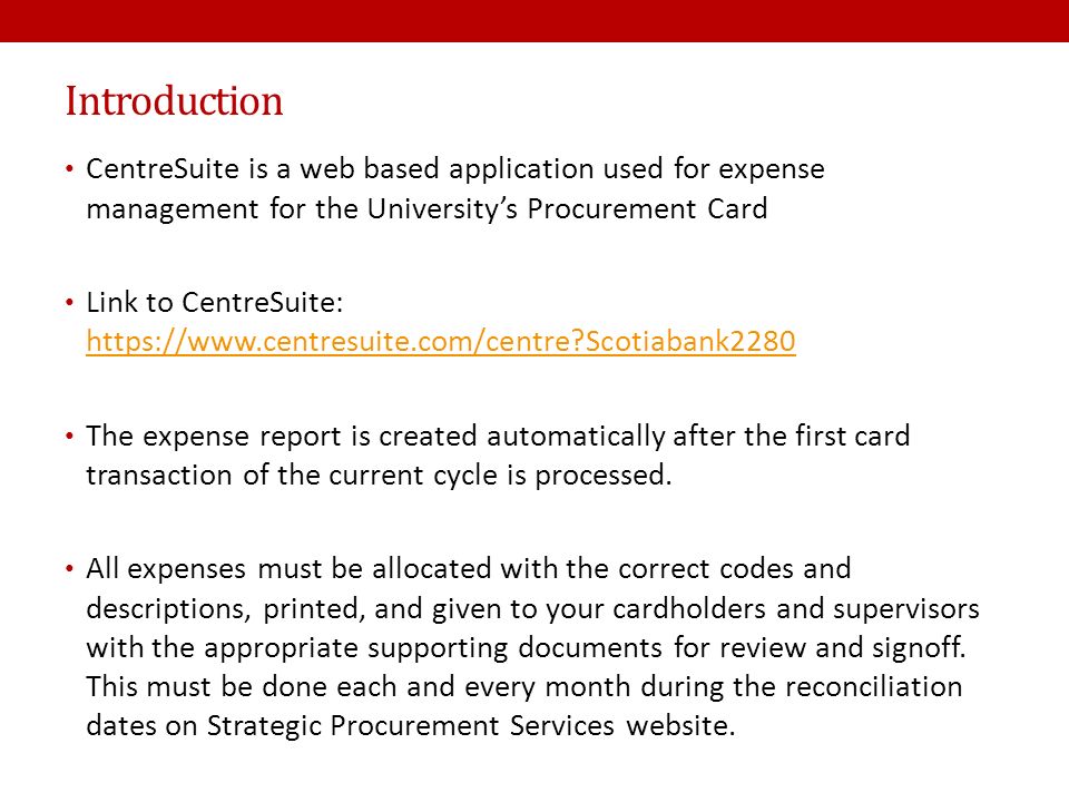 Centresuite User Guide For Reconcilers Without Cards Card