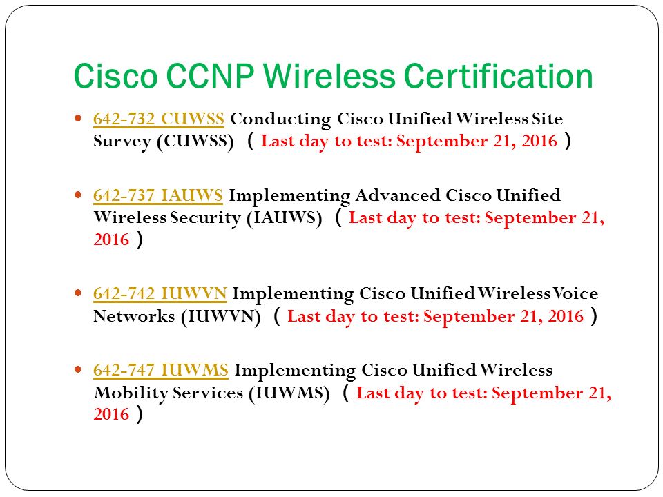 IAUWS Implementing Advanced Cisco Unified Wireless Security (IAUWS) v CCNP  Wireless It-Dumps. - ppt download