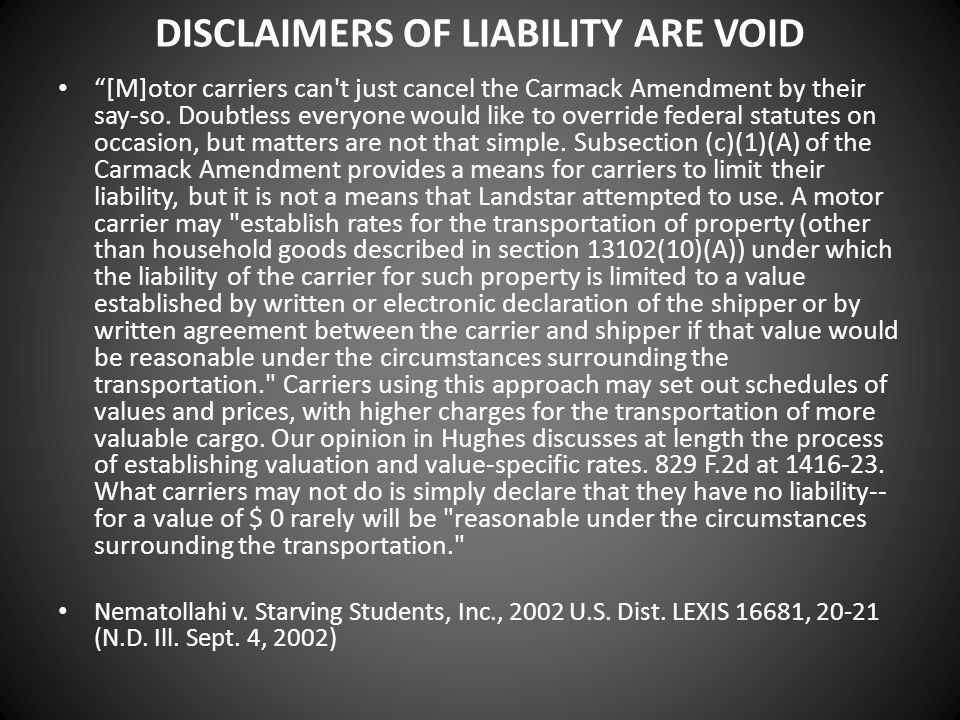 Annual Conference “CARGO CLAIM FUNDAMENTALS” Presented by Joshua E