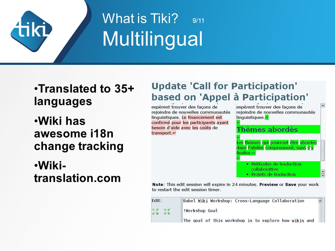 Tiki Suite Conférence en Français sur support en Anglais (this is the last  slide containing french language) Jonny Bradley, Tiki developer,  consultant. - ppt download