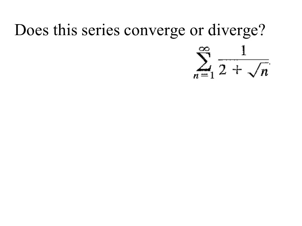 Does this series converge or diverge