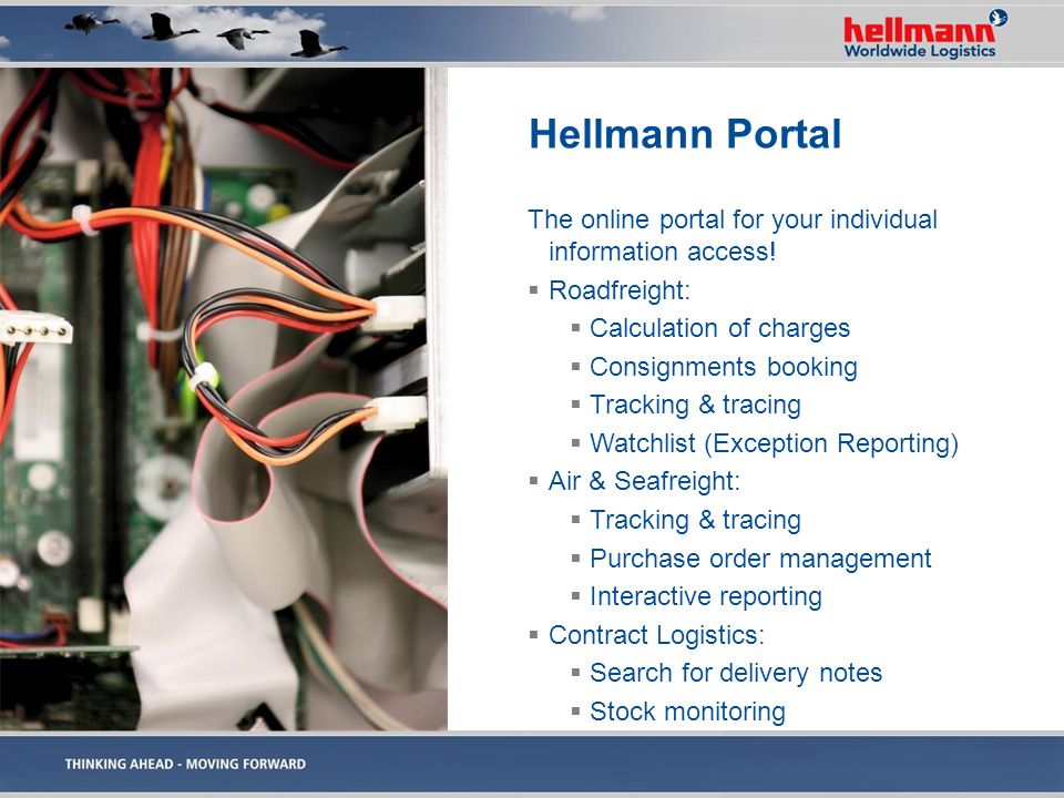 Hellmann Portal The online portal for your individual information access.