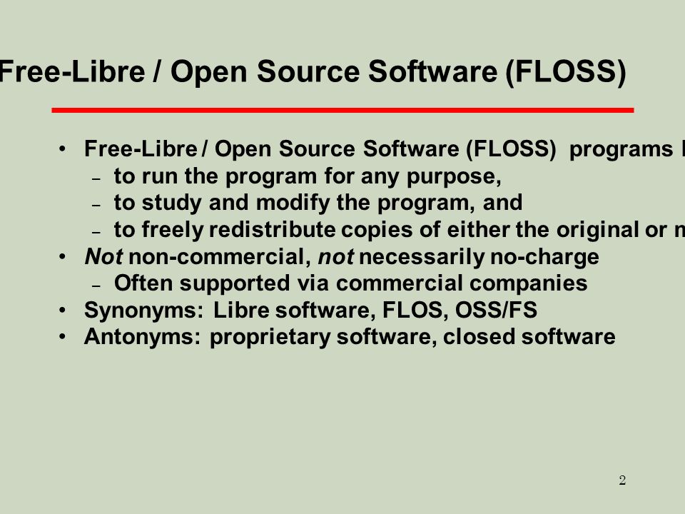 1 Free-Libre / Open Source Software (FLOSS) and Software Assurance /  Software Security David A. Wheeler December 11, 2006 This presentation  contains the. - ppt download