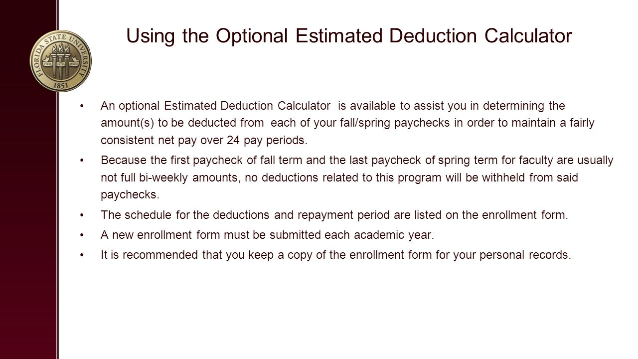 florida state university payroll services twelve month payment paycheck tax calculator florida