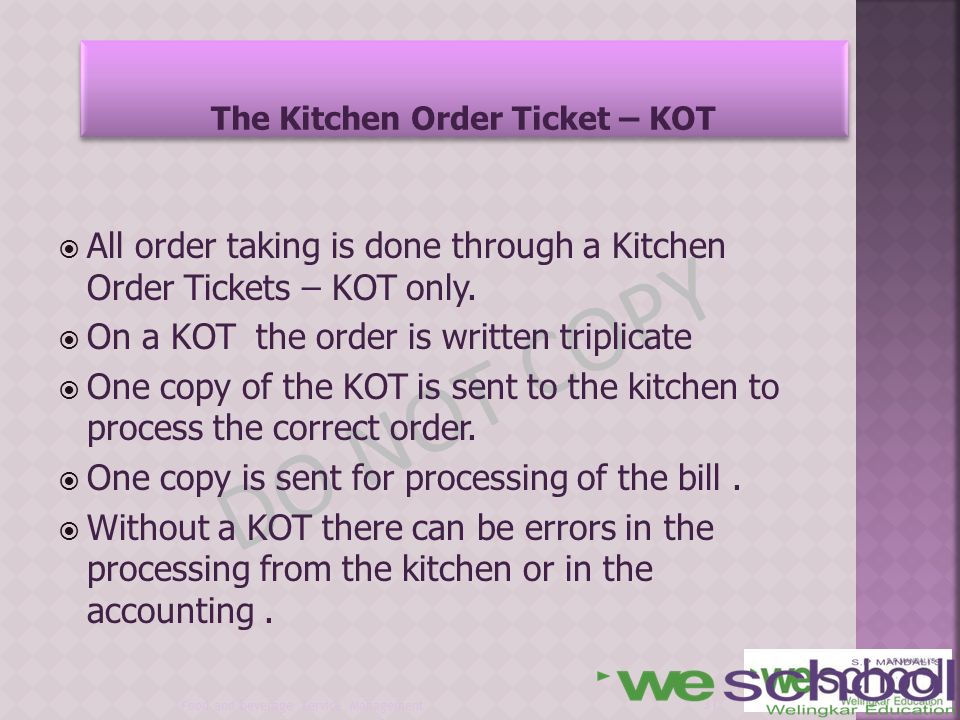 Unit 5 Unit 5 Food And Beverage Service Management Ppt Download