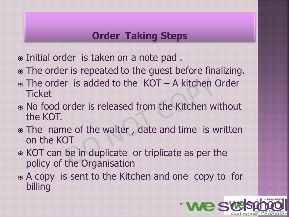 Unit 5 Unit 5 Food And Beverage Service Management Ppt Download