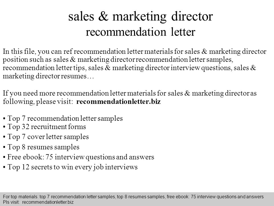 Sample Letter Of Recommendation For Director Position from images.slideplayer.com