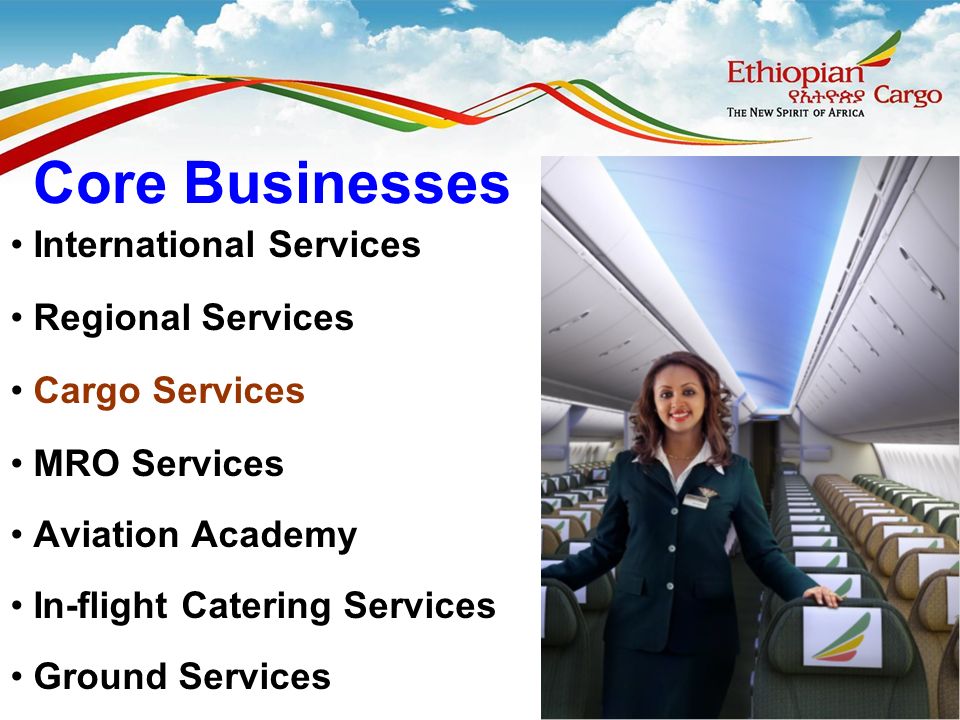 Core Businesses International Services Regional Services Cargo Services MRO Services Aviation Academy In-flight Catering Services Ground Services
