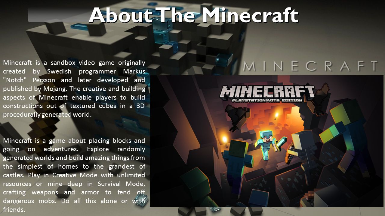 Minecraft!!!. - ppt download
