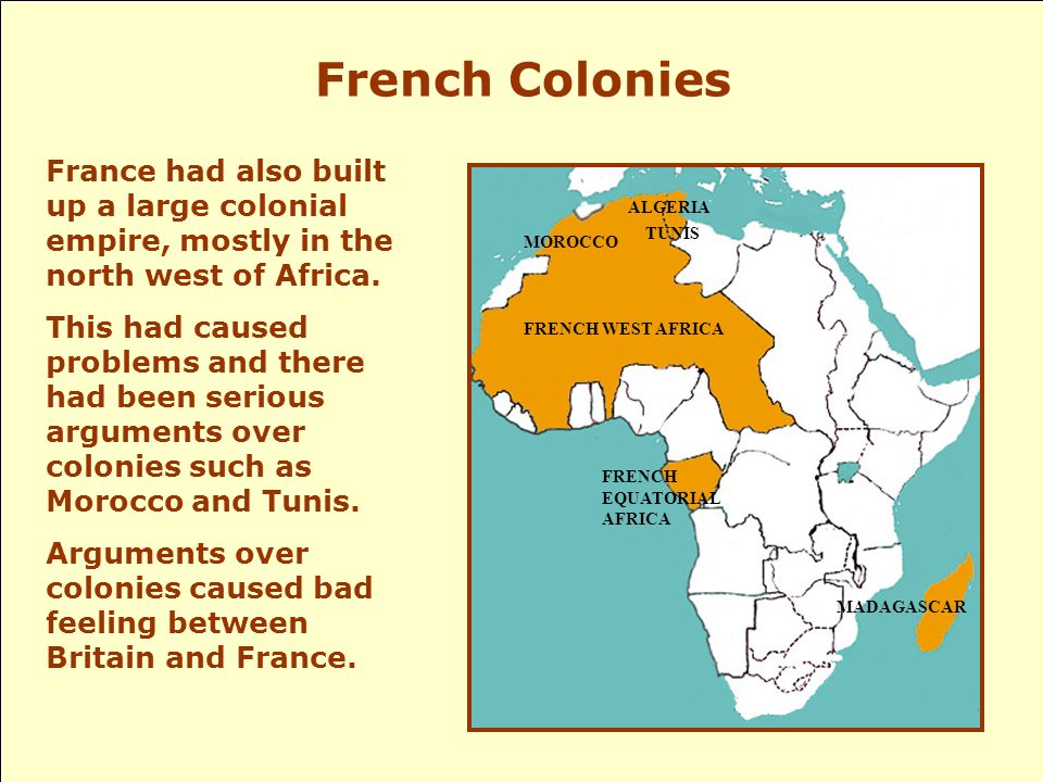What parts of Africa did the French colonize?