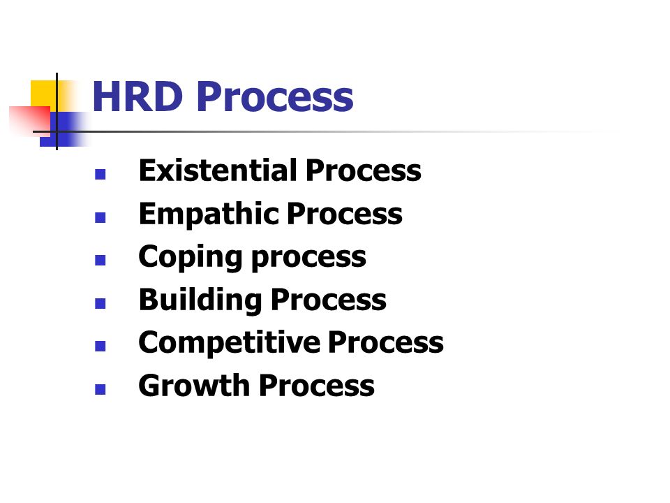 Process of hrd hrd processes and outcomes