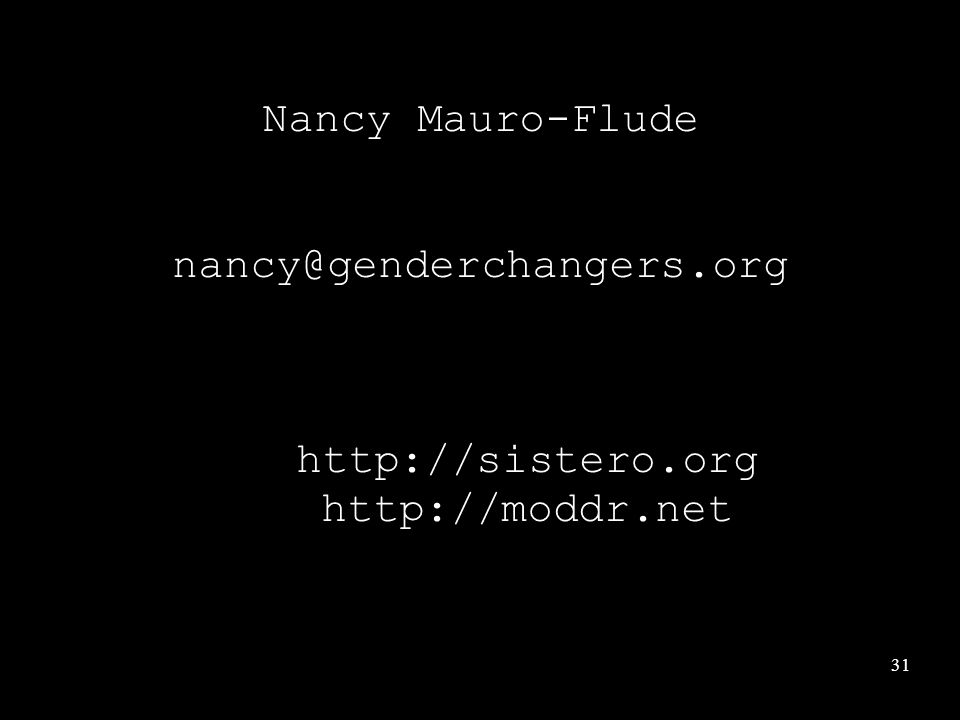 31 Nancy Mauro-Flude