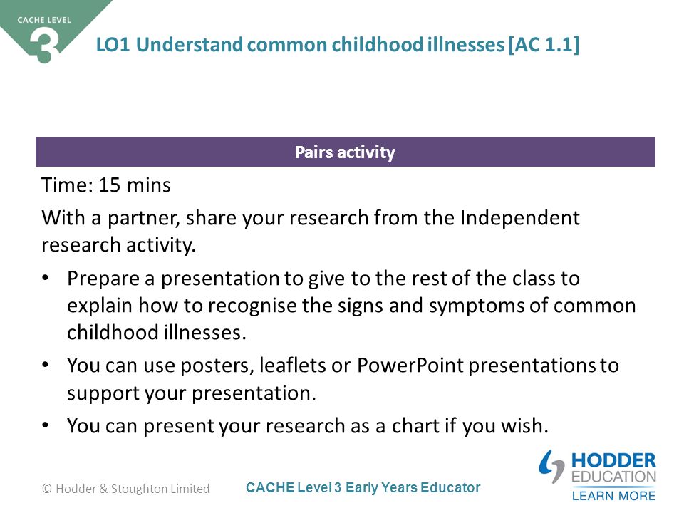 Common Childhood Illnesses Chart