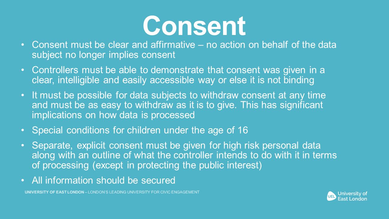 Consent to the processing of personal data Consent to the processing of personal data