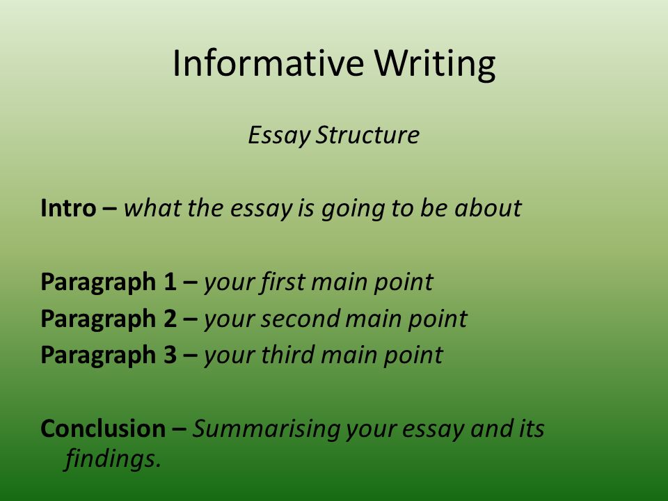 informative essay template