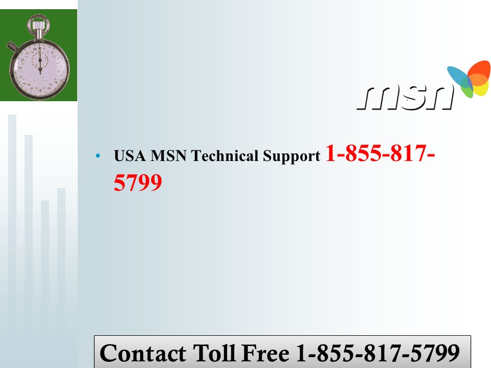 USA MSN Technical Support Contact Toll Free