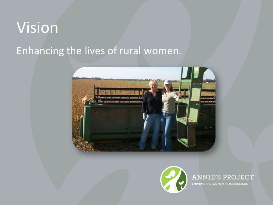 Vision Enhancing the lives of rural women.