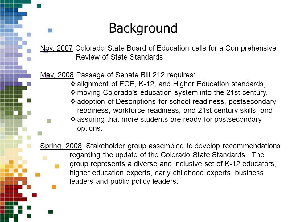 Science Review Colorado Model Content Standards Review Training for Phase
