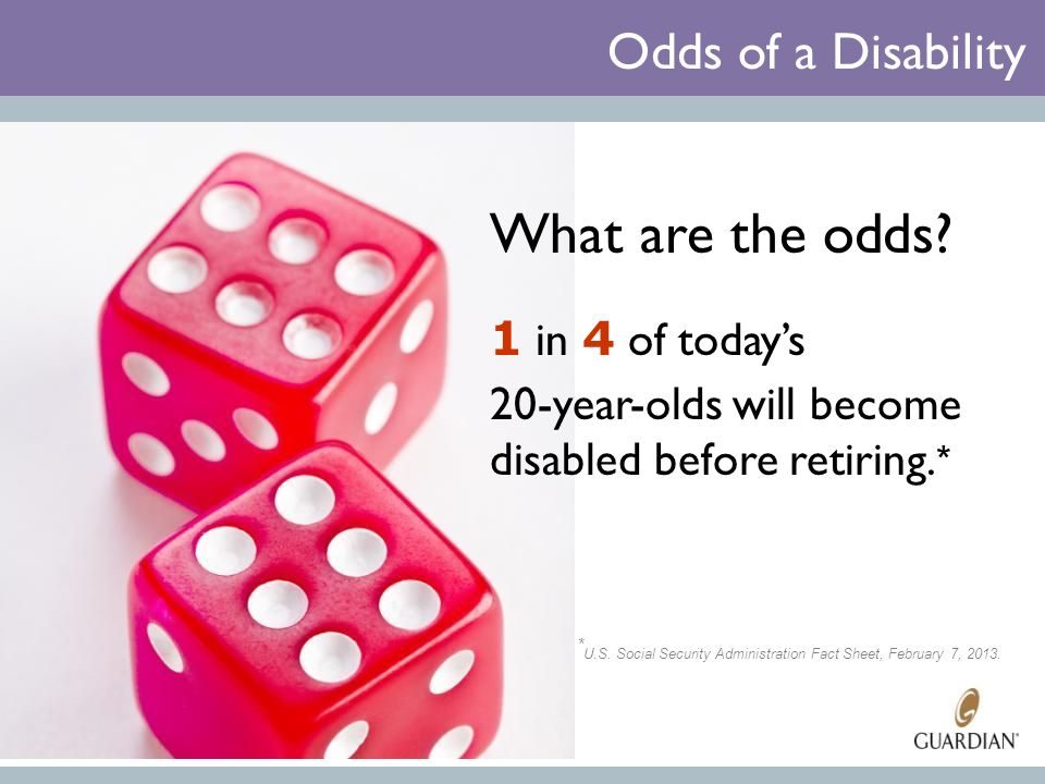Odds of a Disability What are the odds.