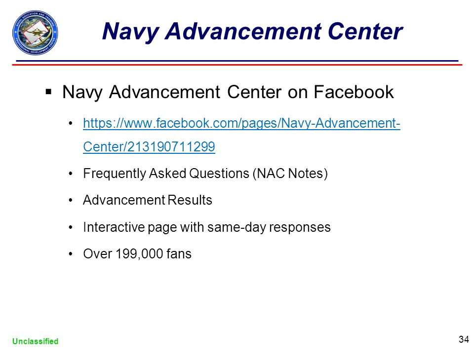 Navy Enlisted Advancement System Unclassified Navy Advancement Center Ppt Download