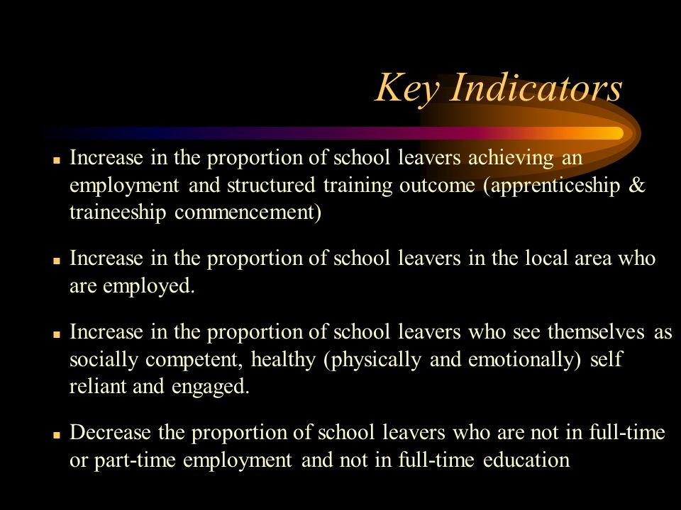 key principles a community partnership which brings together key part time jobs for school leavers